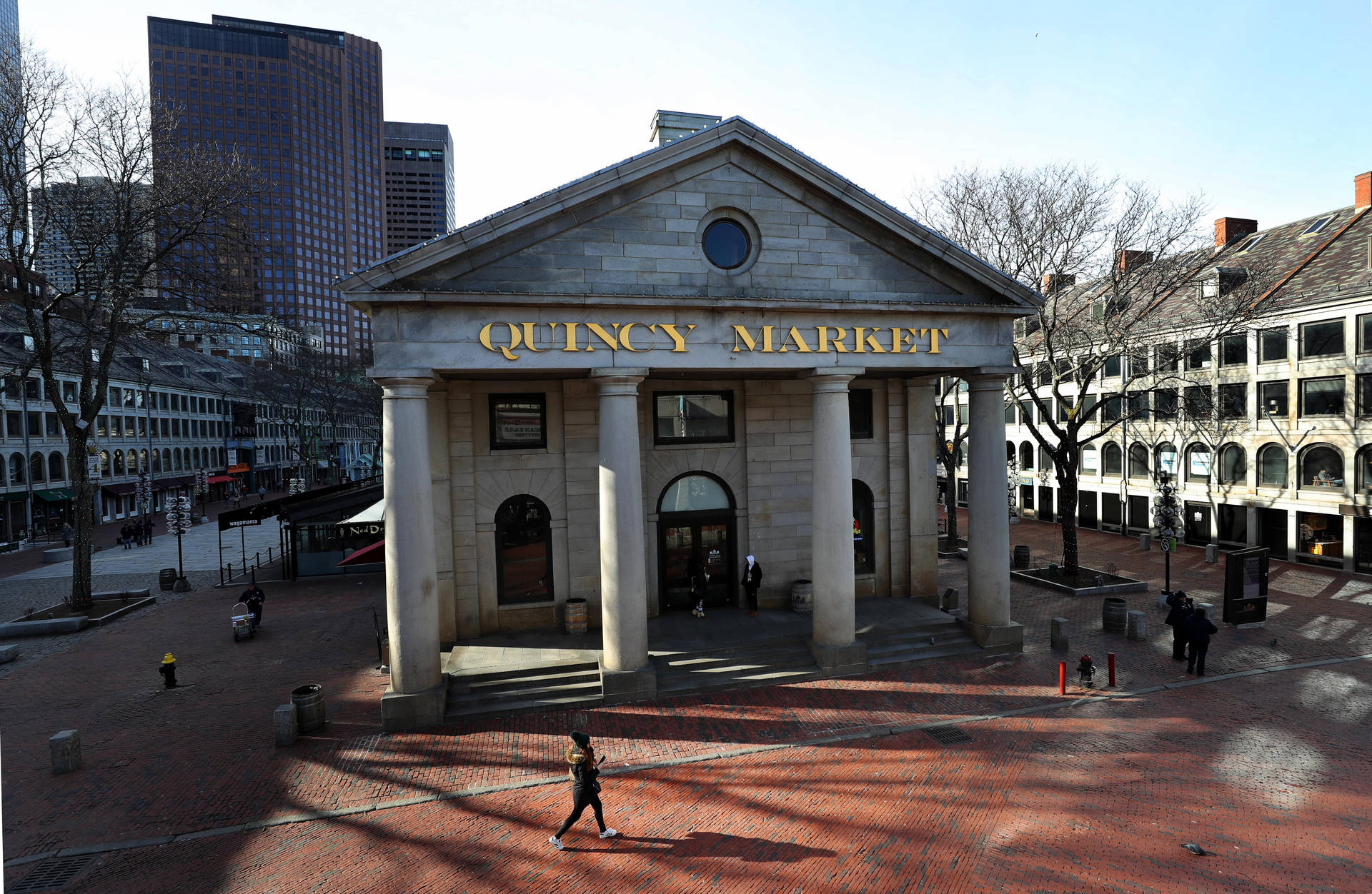 Historic Quincy Market Near Faneuil Hall