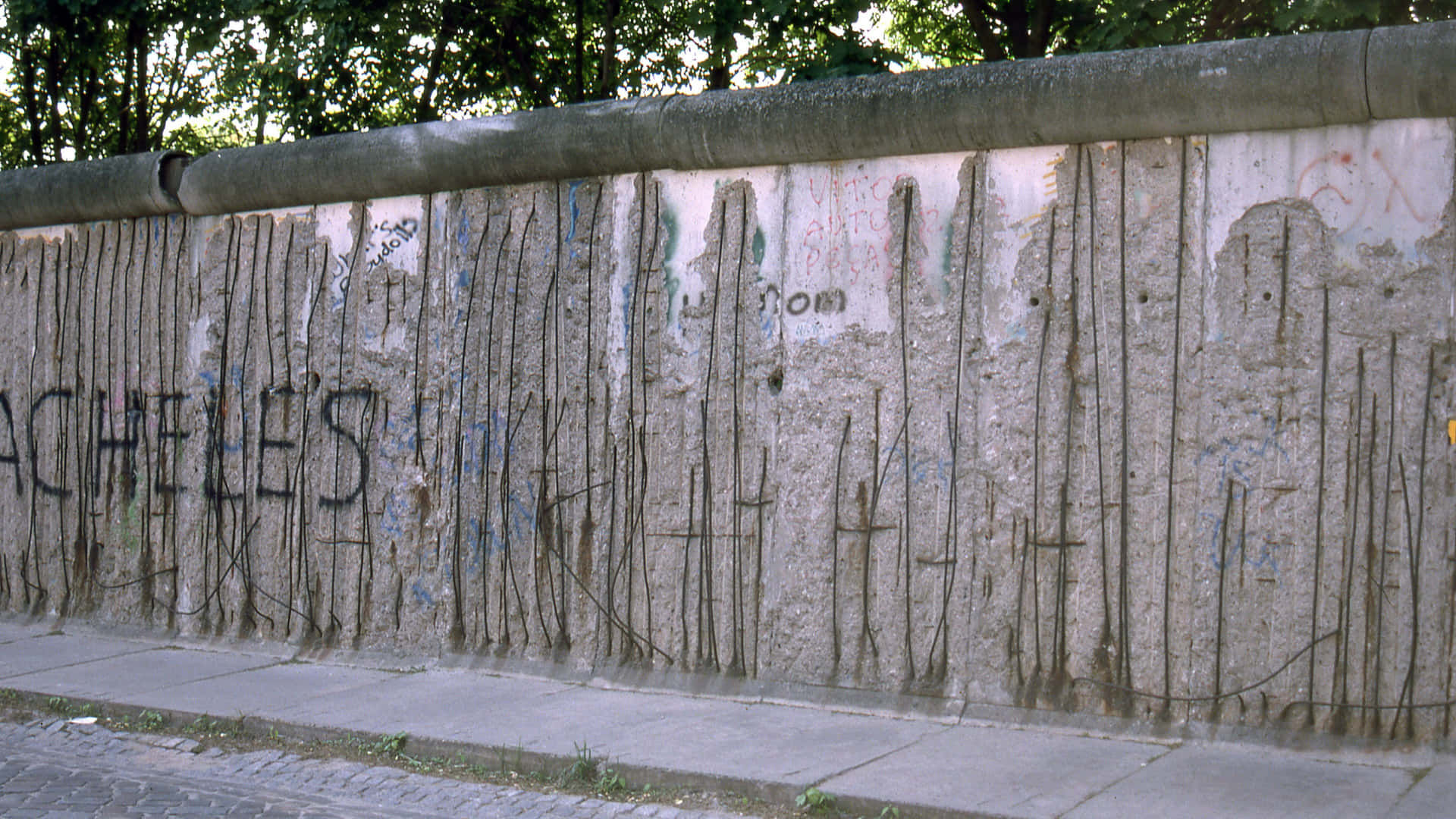 Historic Remains Of The Berlin Wall, Berlin, Germany Background