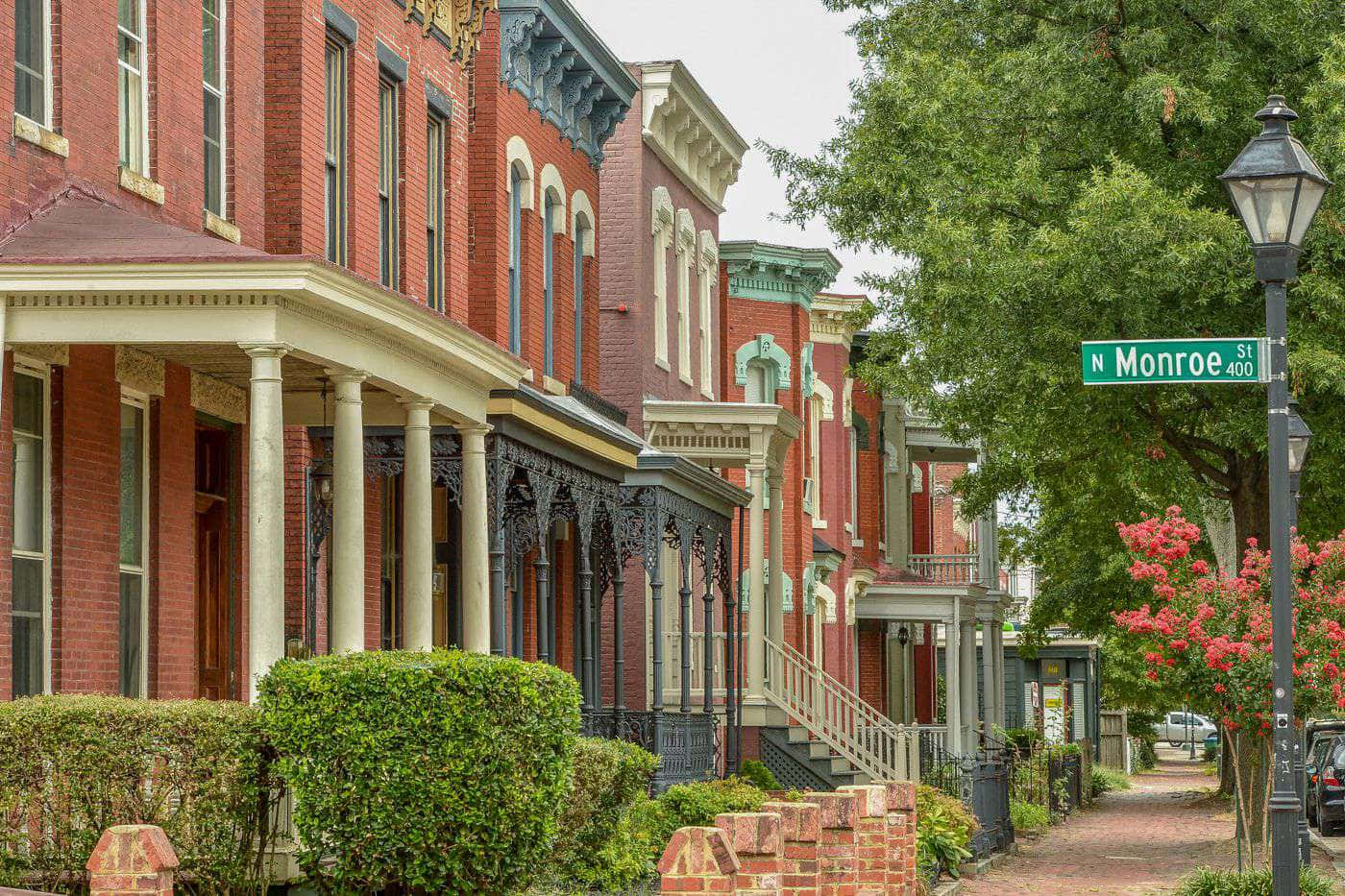 Historic Richmond Rowhouses N Monroe Street Background