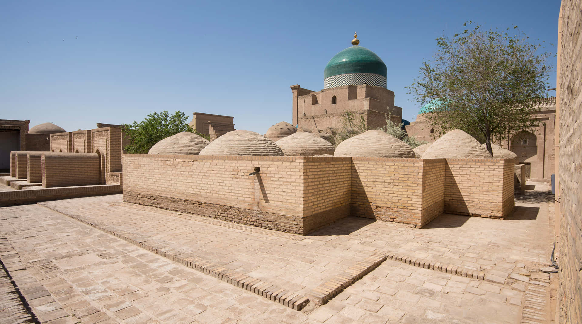 Historic Stone Domes Of Khiva Background