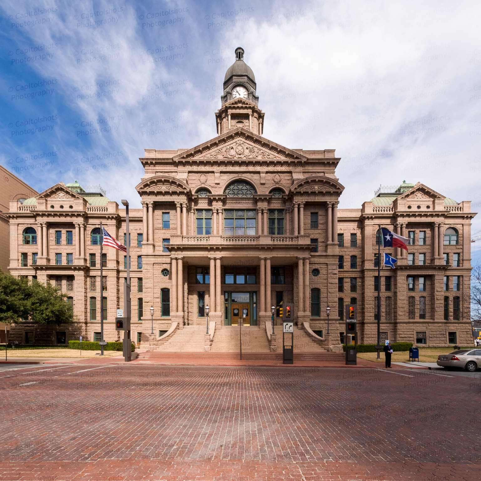 Historic Tarrant County Courthouse In Fort Worth, Texas Background