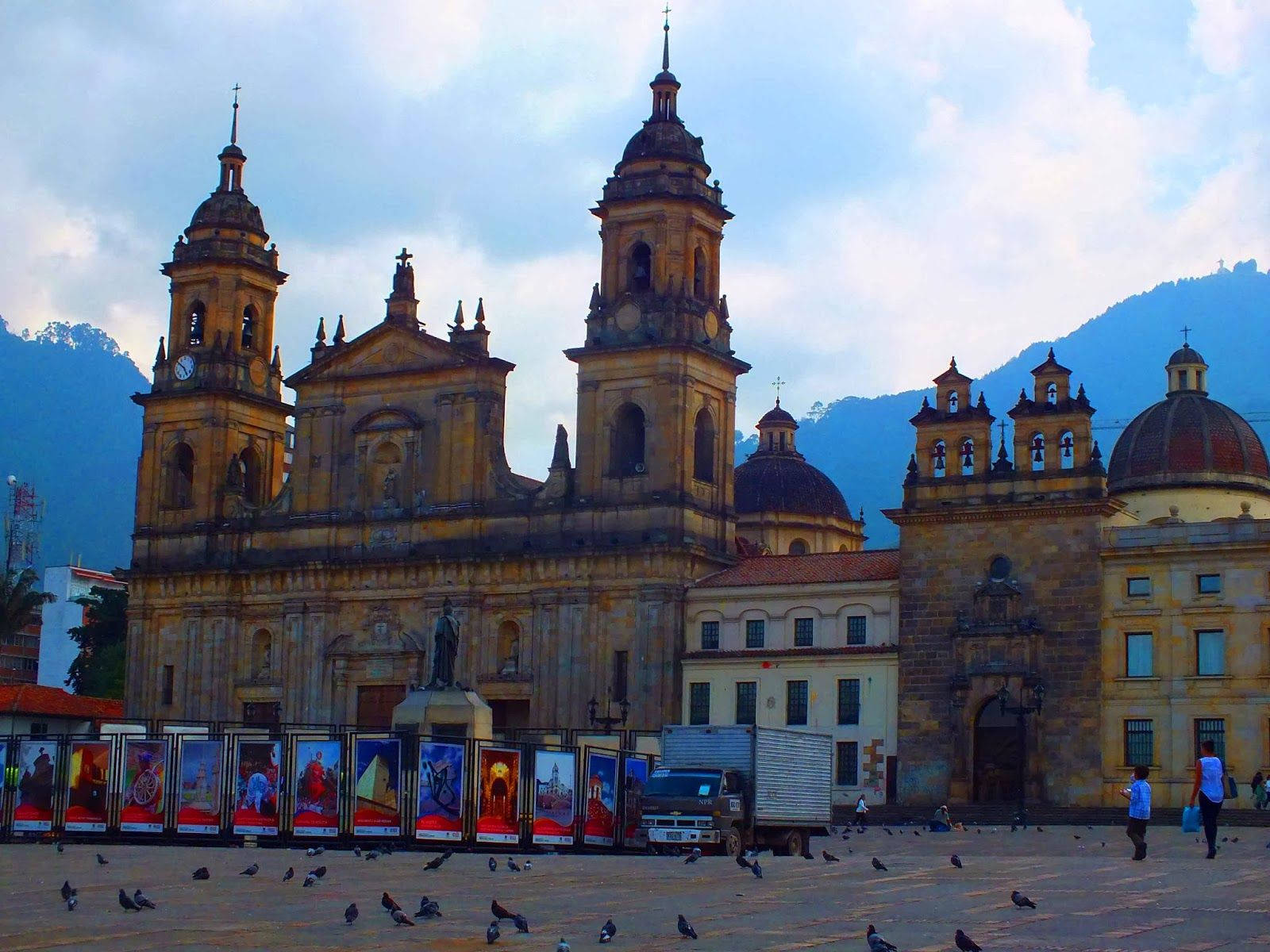 Historical Church In Bogota Colombia Background