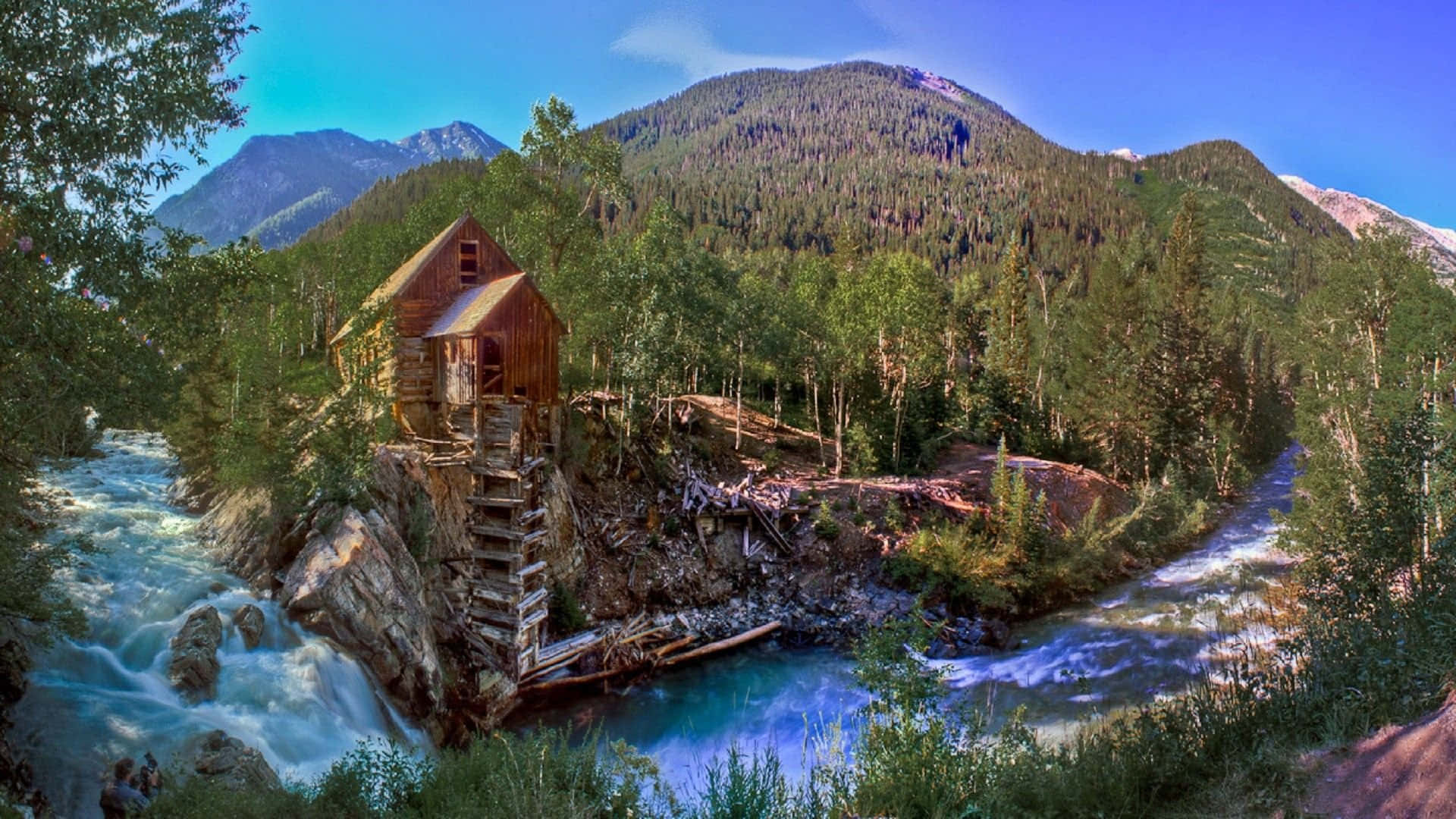 Historical Crystal Mill Colorado Desktop Background