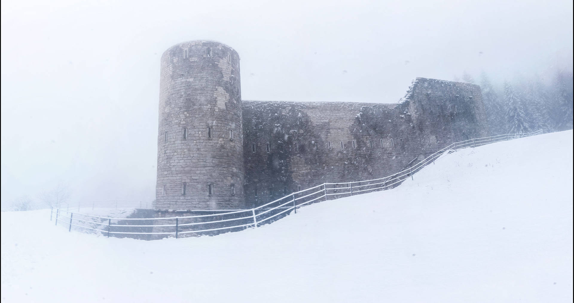 Historical Frozen Castle Background