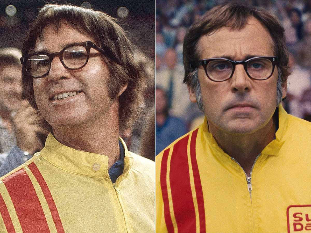 Historical Moment Of Bobby Riggs And Billie Jean King Tennis Match Background