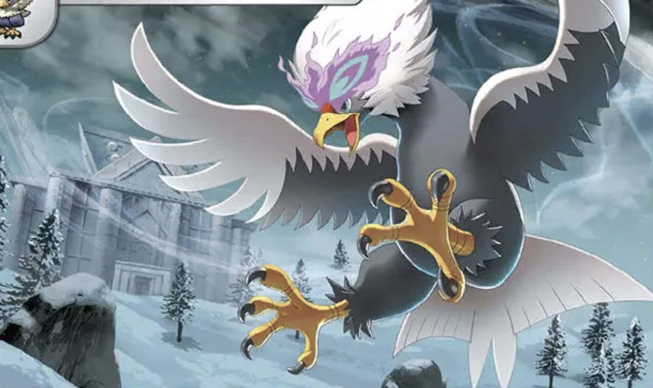 Hisuian Braviary Flying In Winter