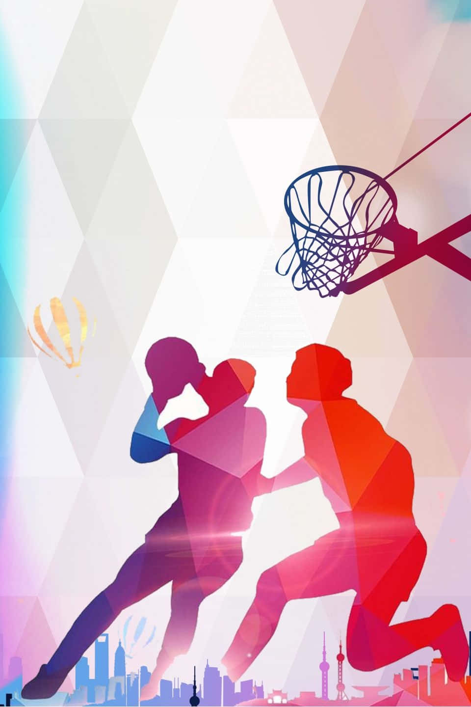 Hit A Slam Dunk With A Pink Basketball Background