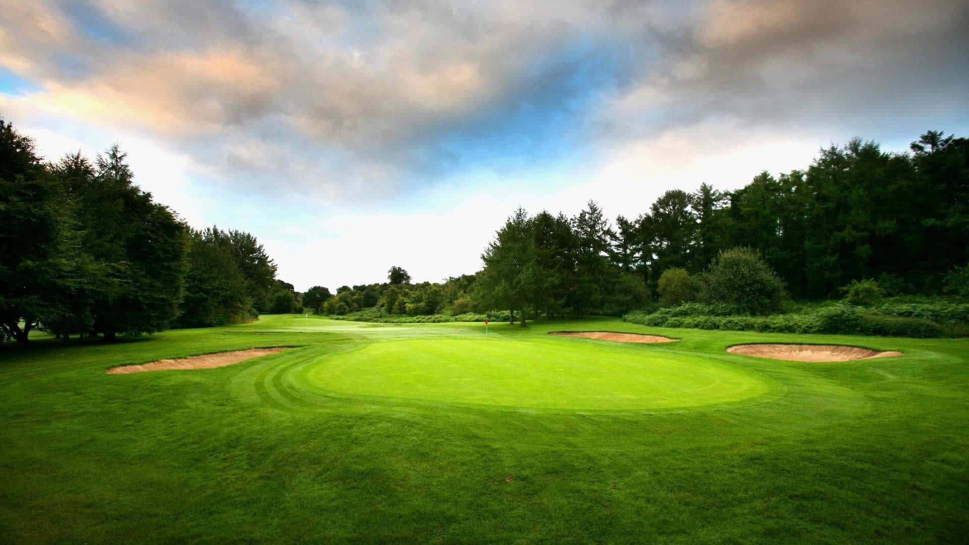 Hit Your Way To Golfing Success With This Perfect Drive At 1920x1080 Hd Resolution. Background
