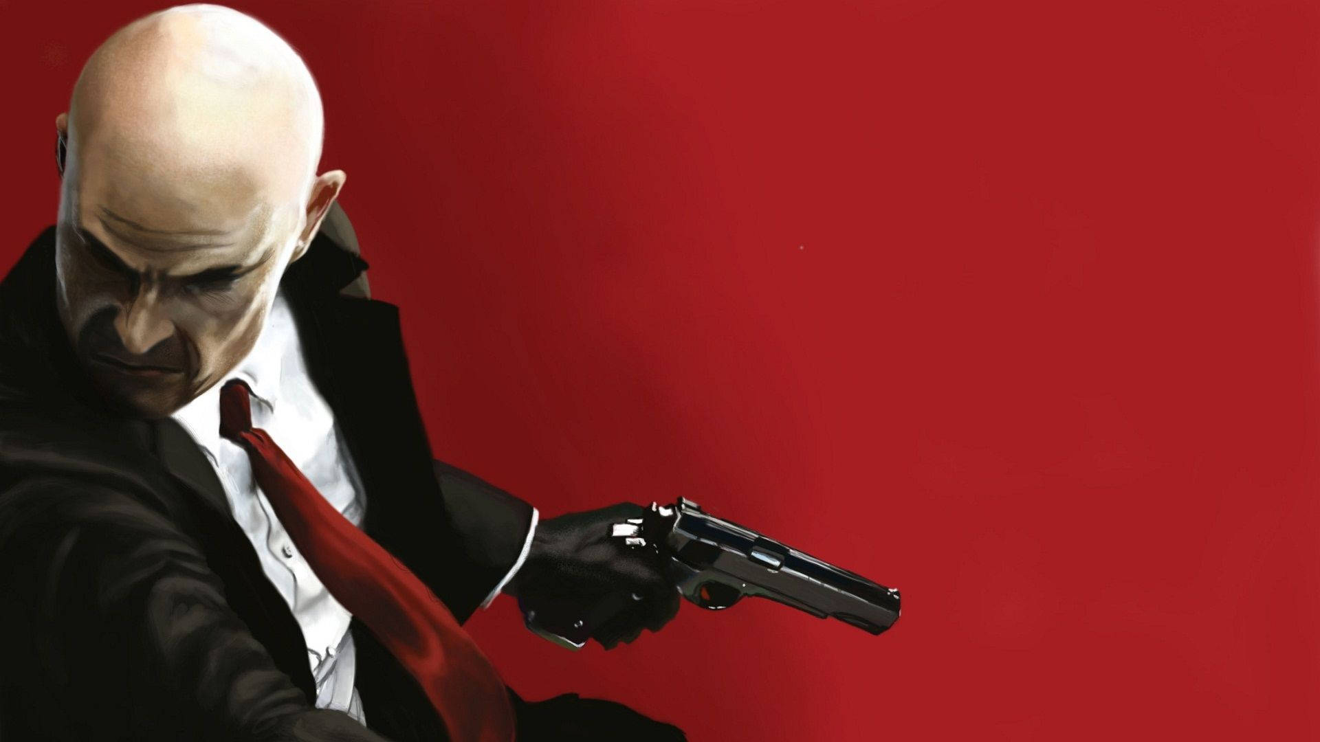 Hitman Absolution Agent 47 Black Handgun Background