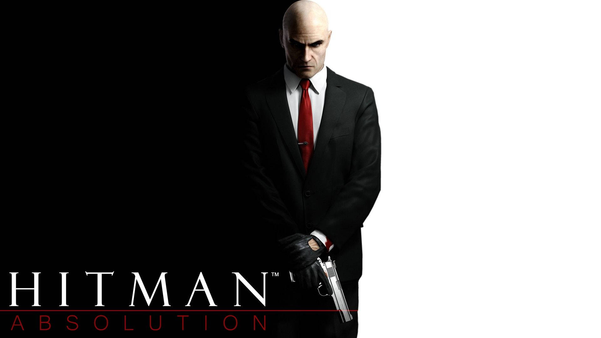 Hitman Absolution Black And White Poster Background