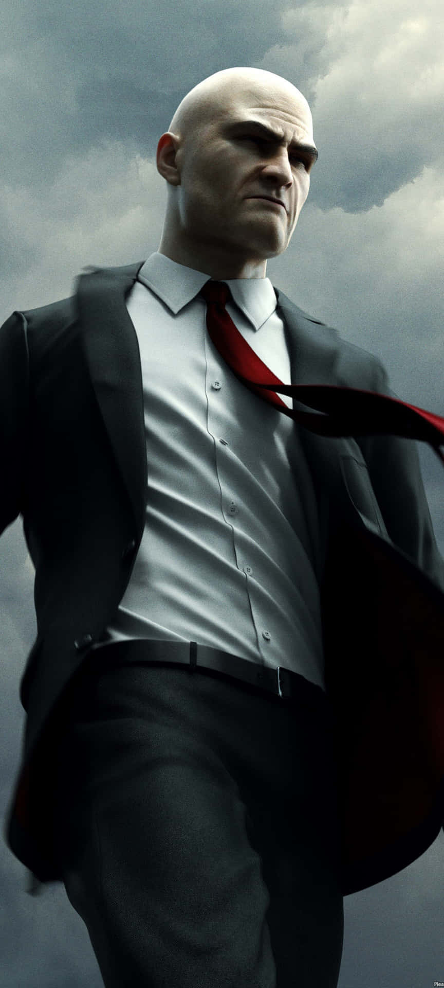 Hitman Agent 47 In A Black Suit Background