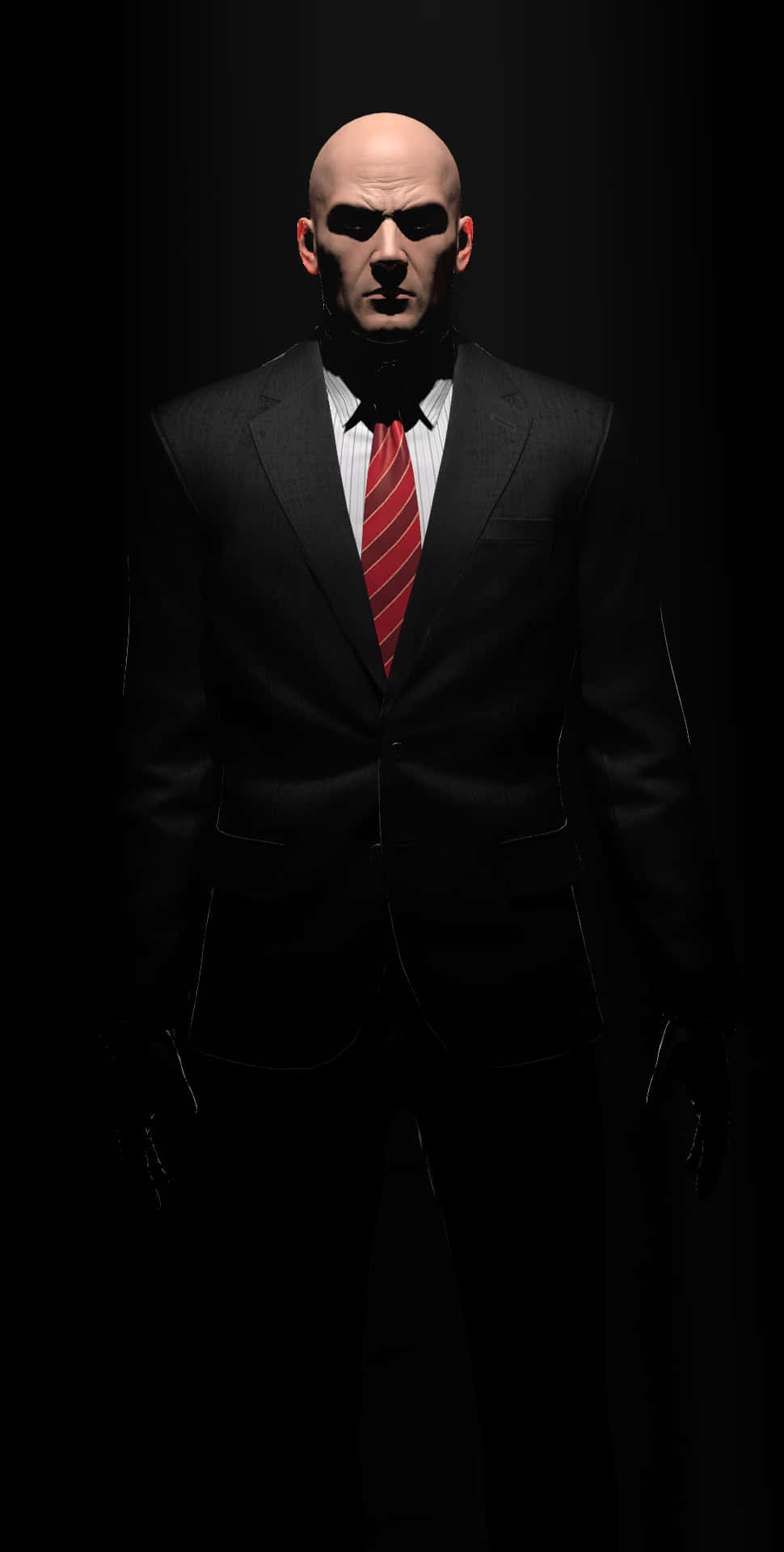 Hitman Agent 47 Staring From The Dark Background