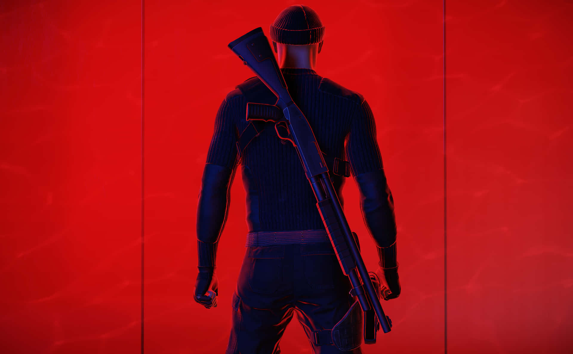 Hitman Agent 47 With A Rifle Background