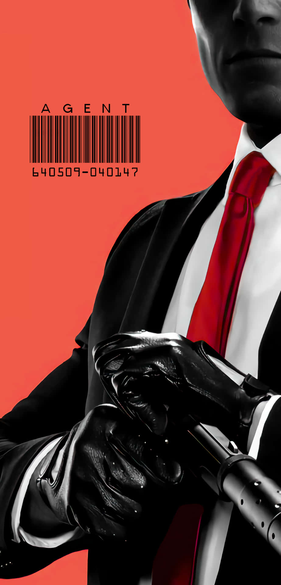 Hitman Agent 47 With His Barcode Background