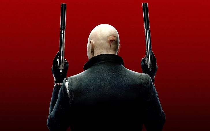 Hitman Back View Of Agent 47 Background