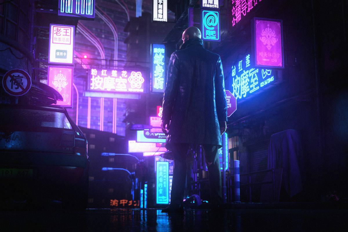 Hitman Black Alleyway Background