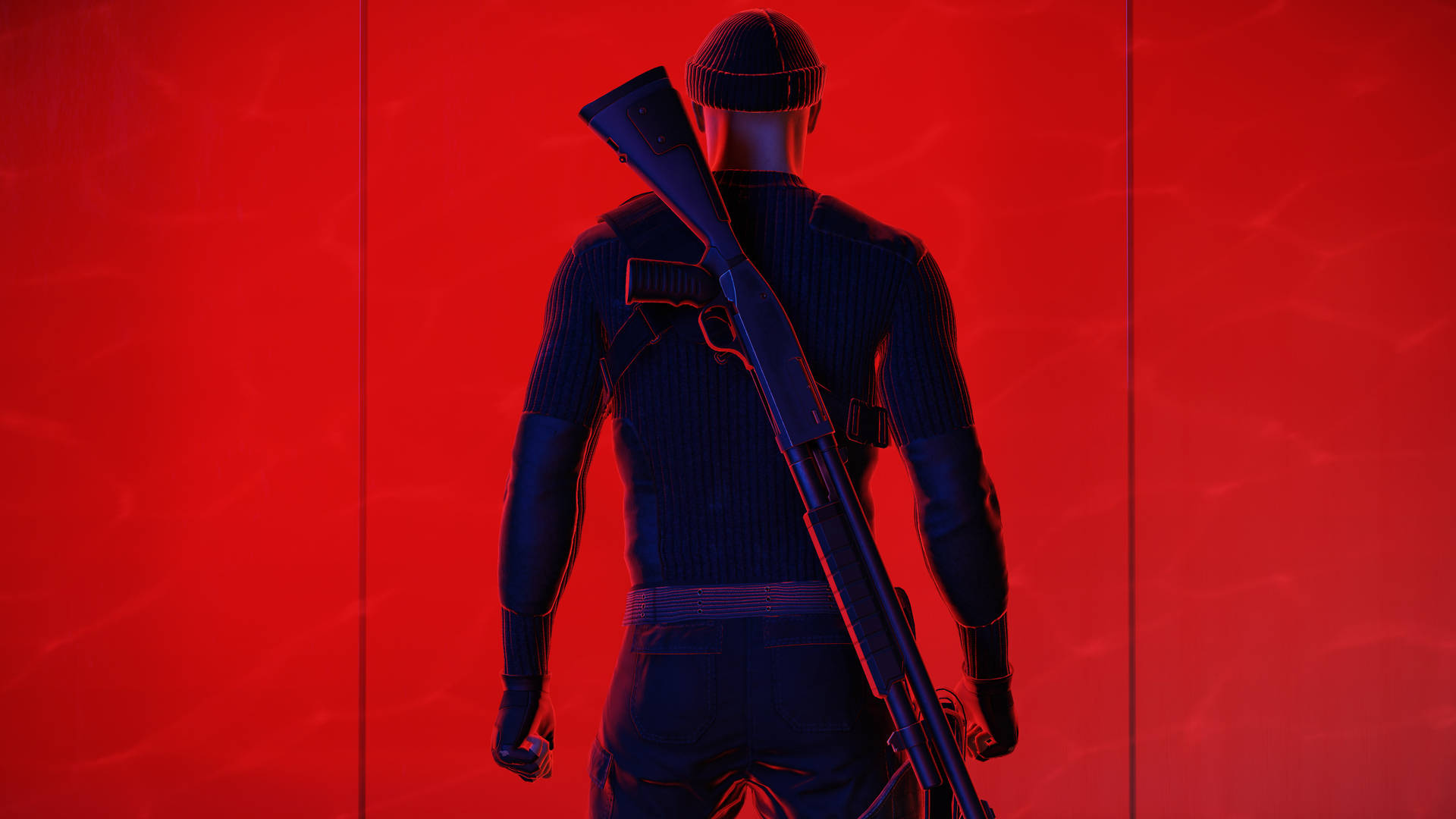 Hitman Full 4k Agent 47's Red Back Background