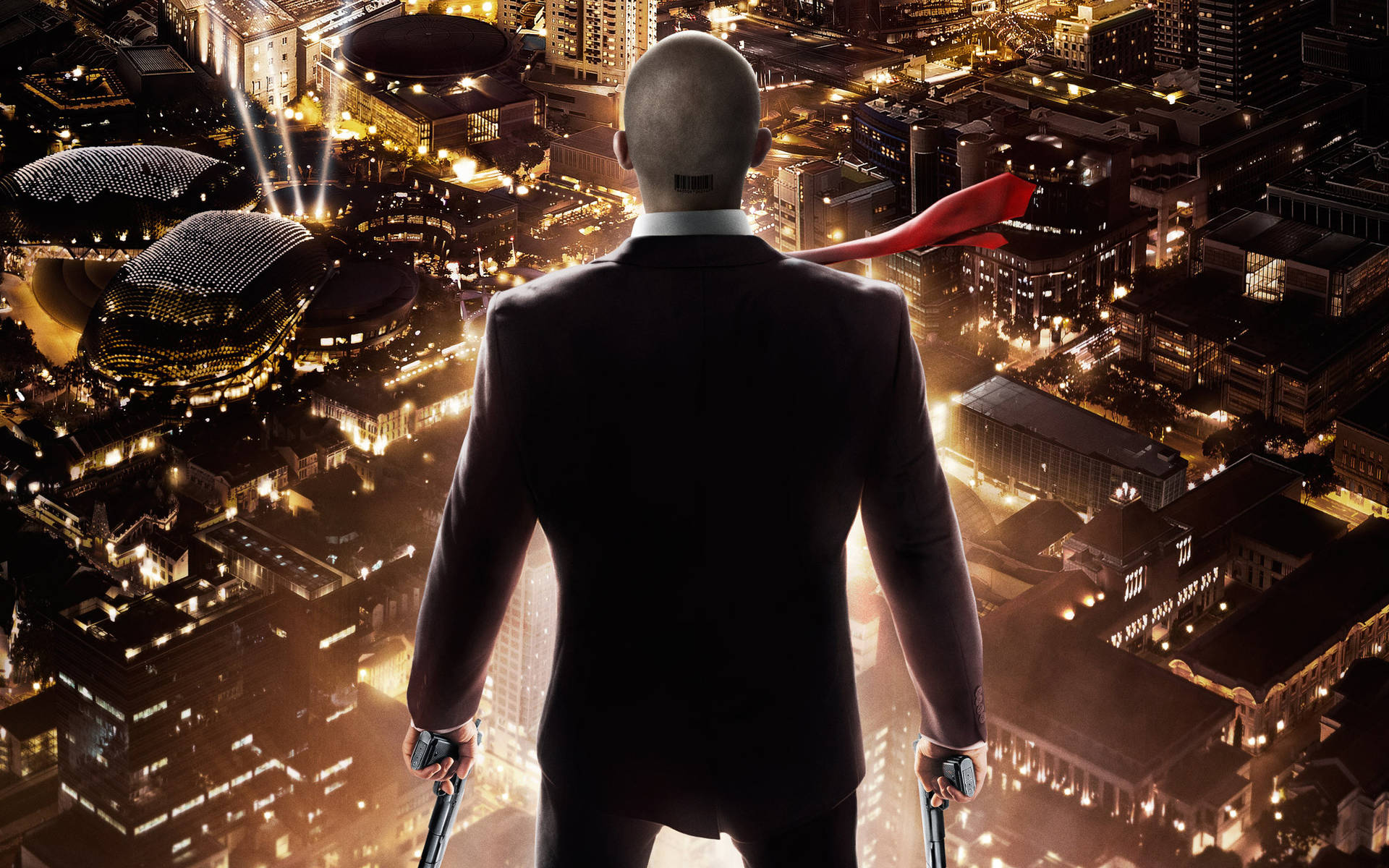 Hitman Hd Nighttime Cityscape Background