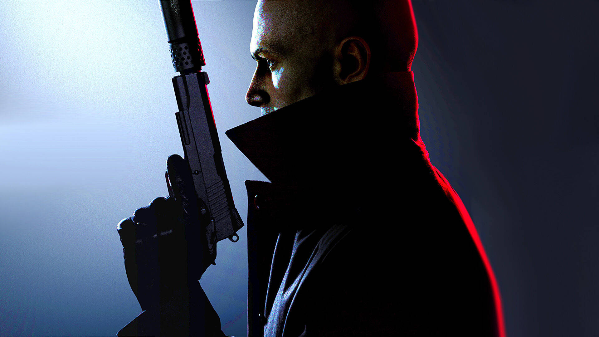 Hitman Is Aiming His Pistol Background