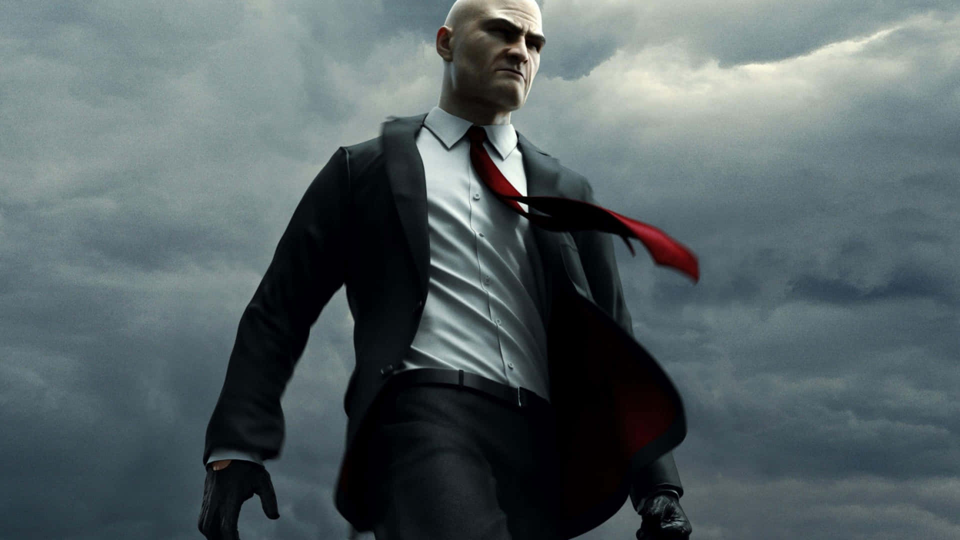 Hitman Necktie Flying Desktop Background