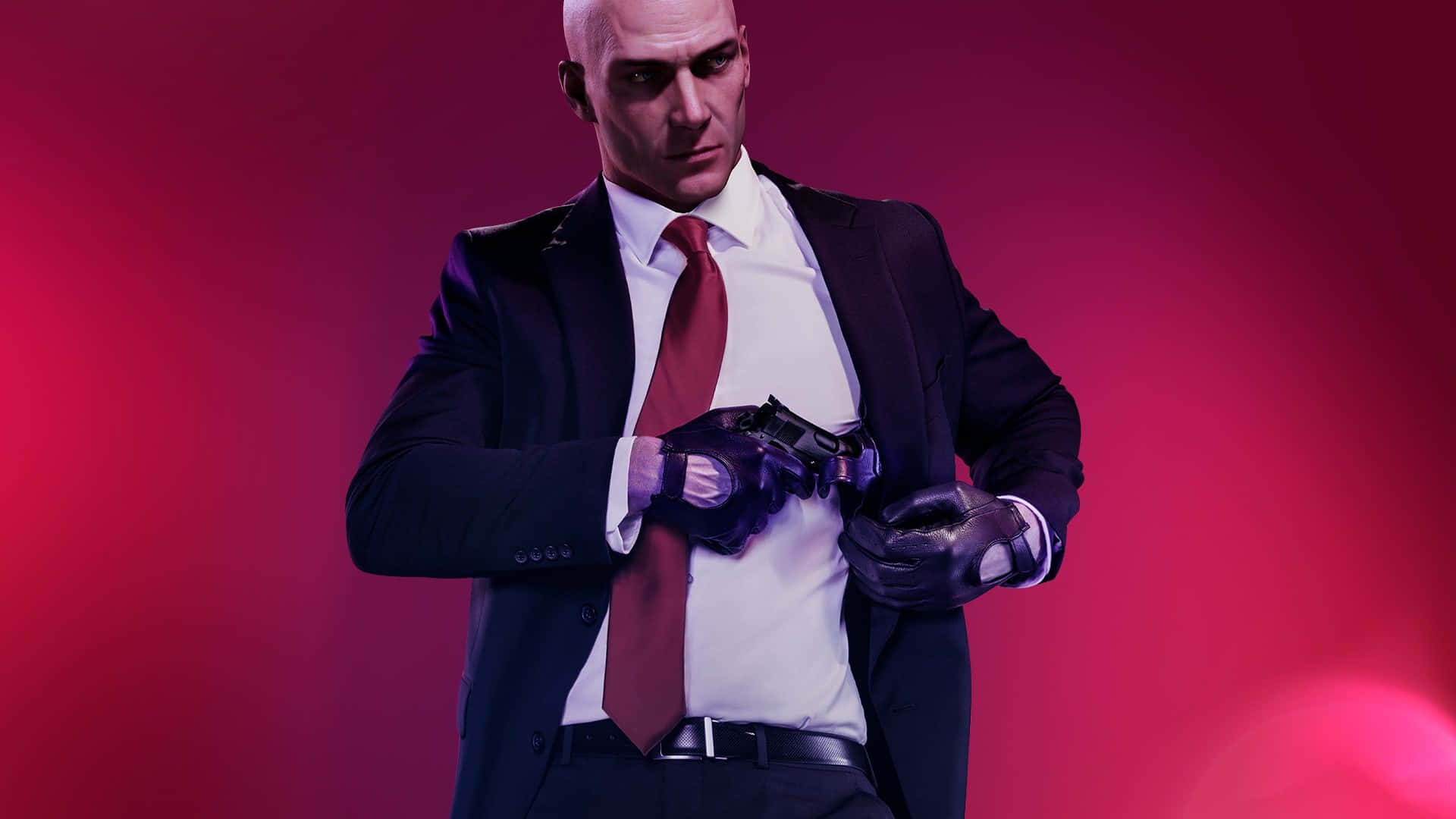 Hitman Taking Gun Desktop Background