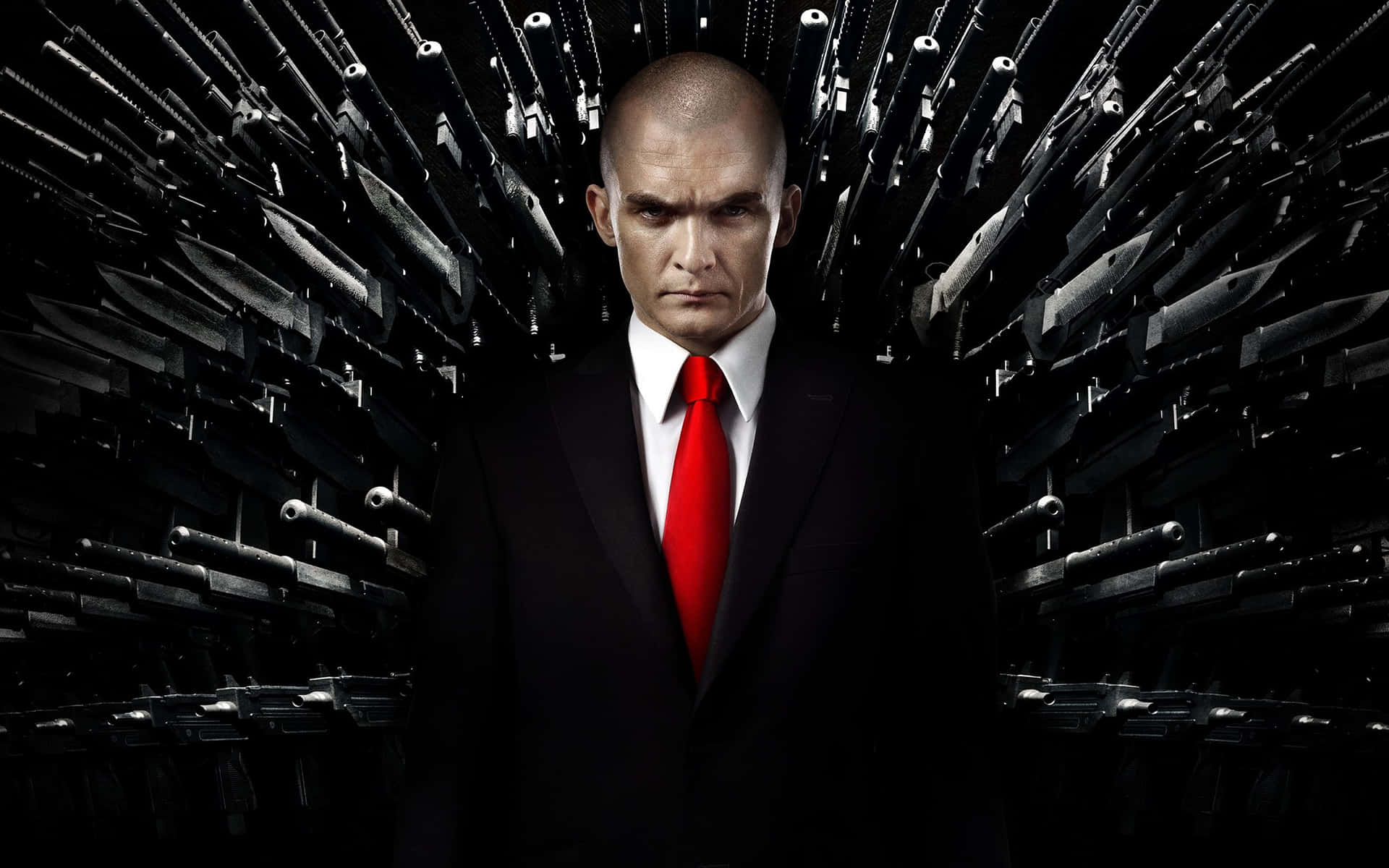 Hitman With Knives Desktop Background