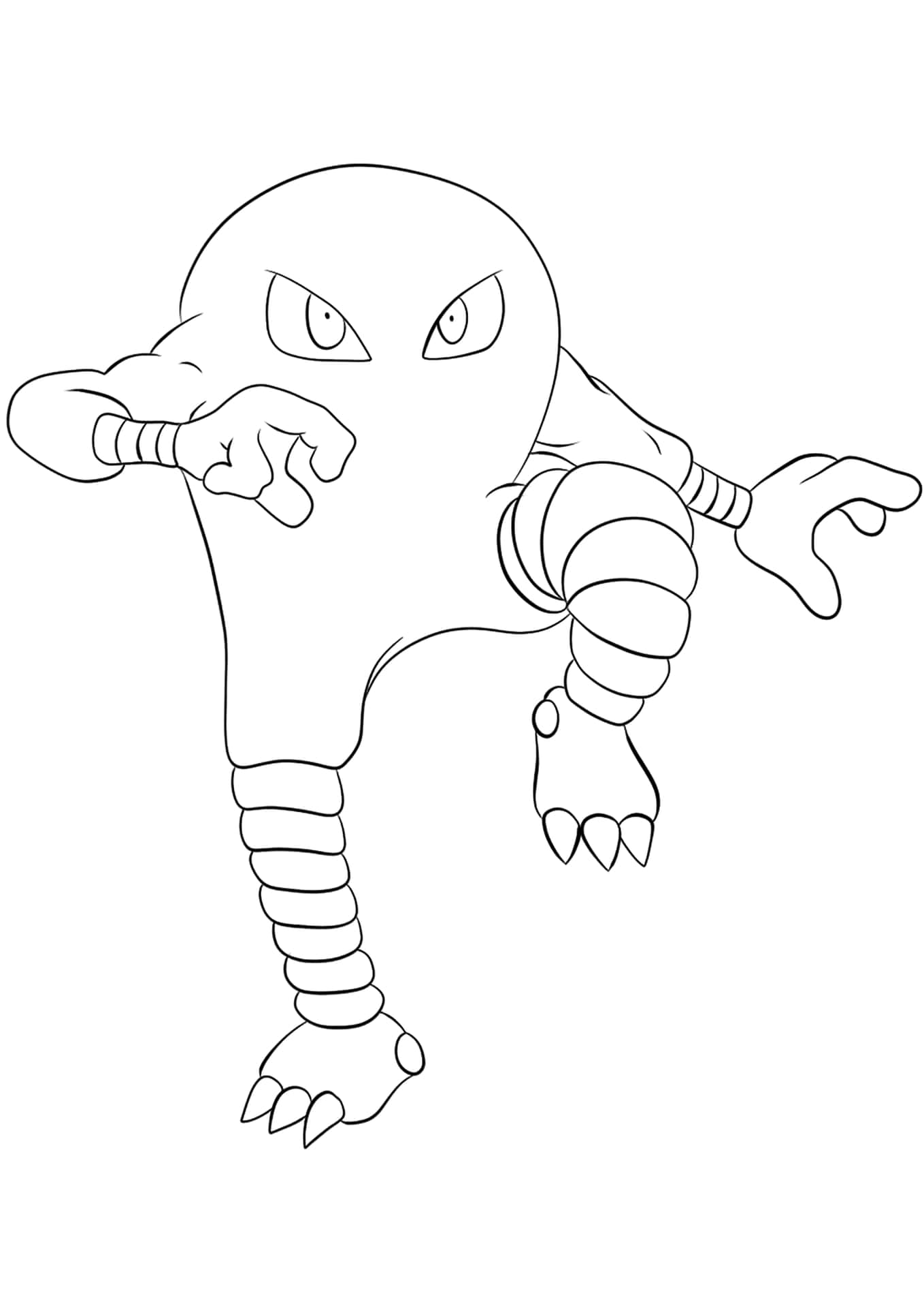 Hitmonlee Line Art Background