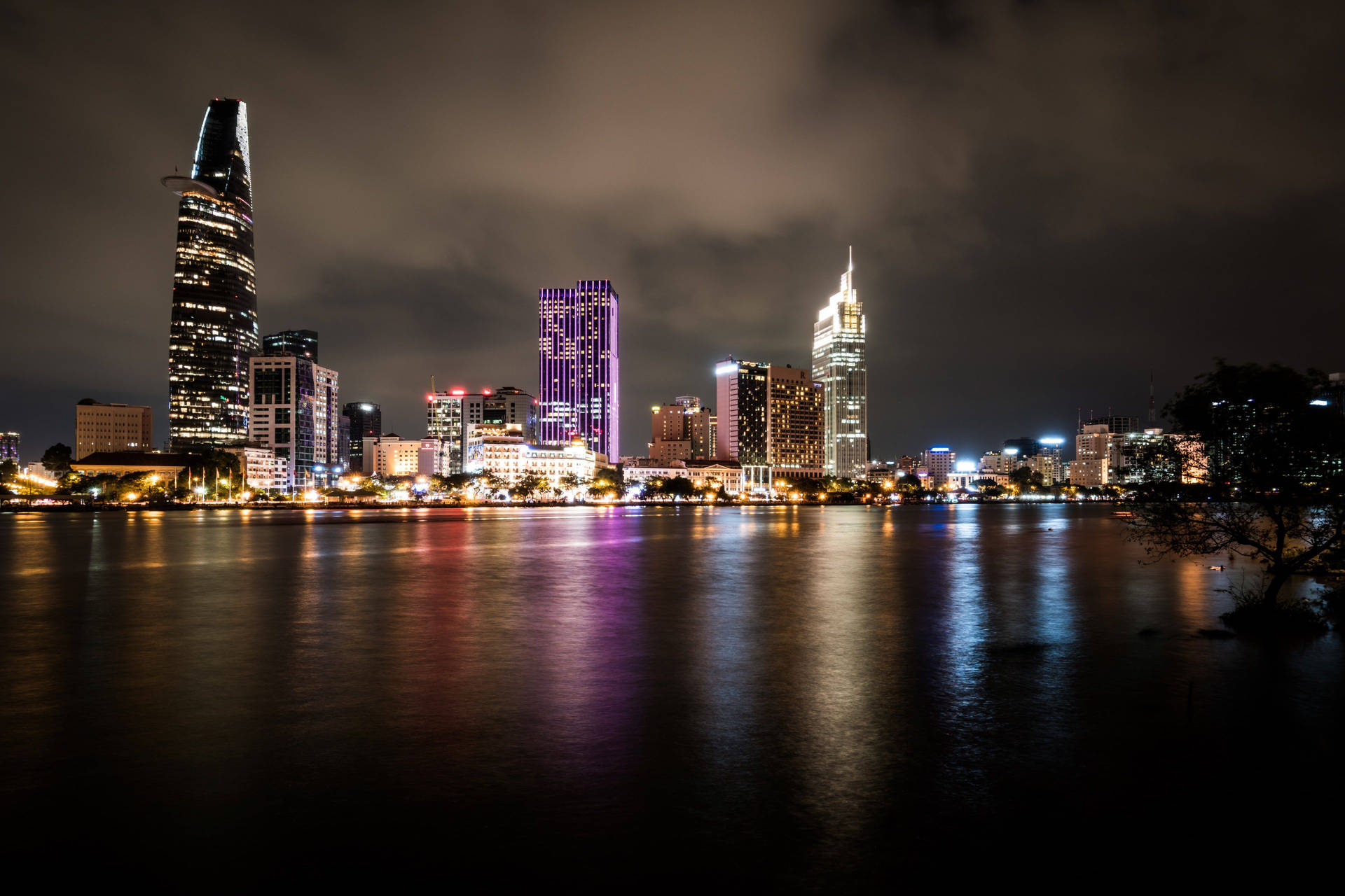 Ho Chi Minh City Dark Waters Background