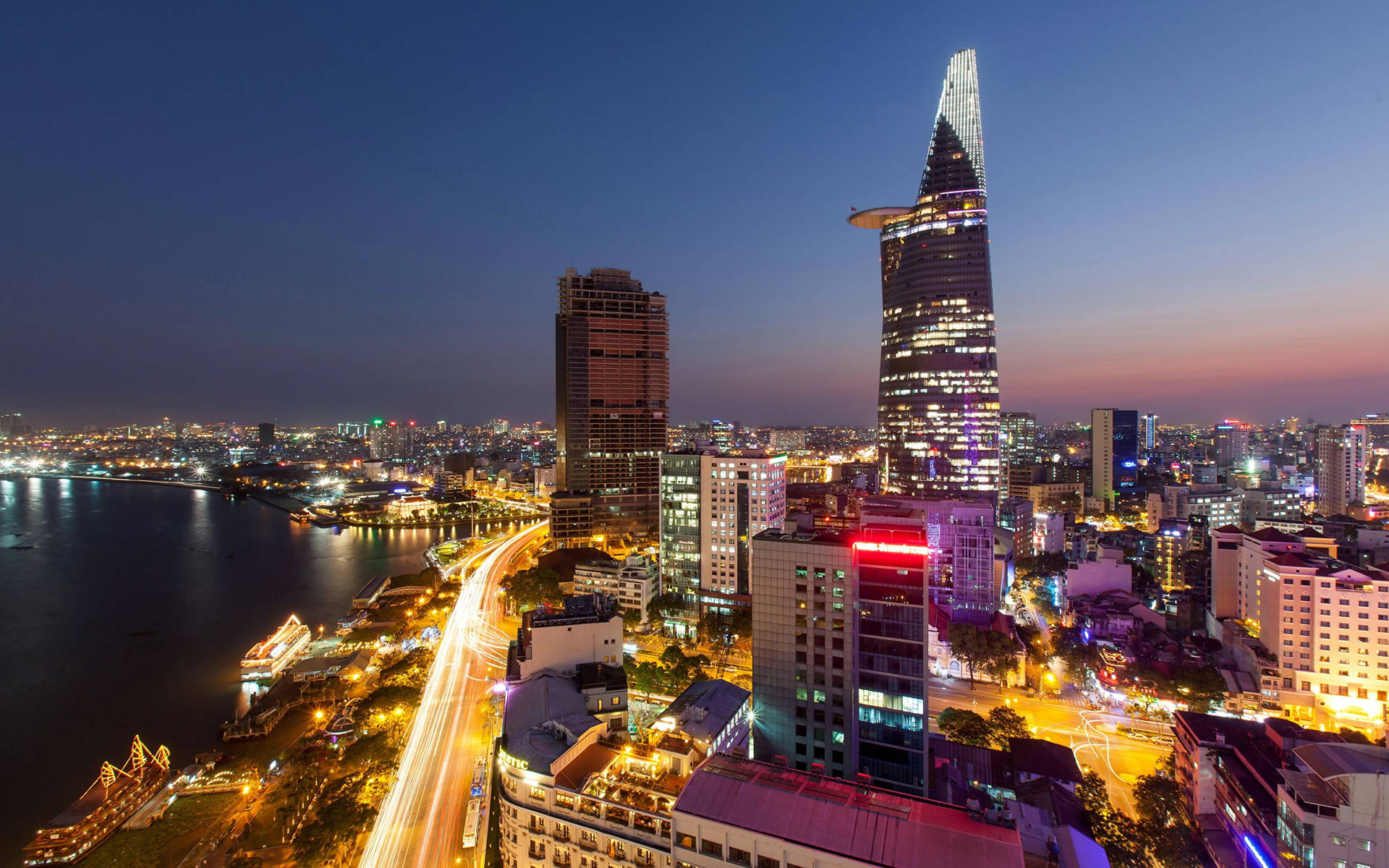 Ho Chi Minh City Financial Tower Background