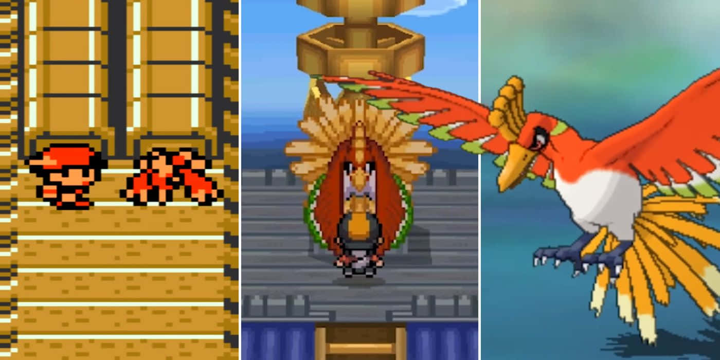 Ho-oh Three Video Game Graphics Background
