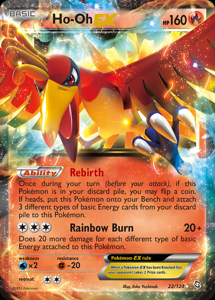 Ho-oh Trading Card Background