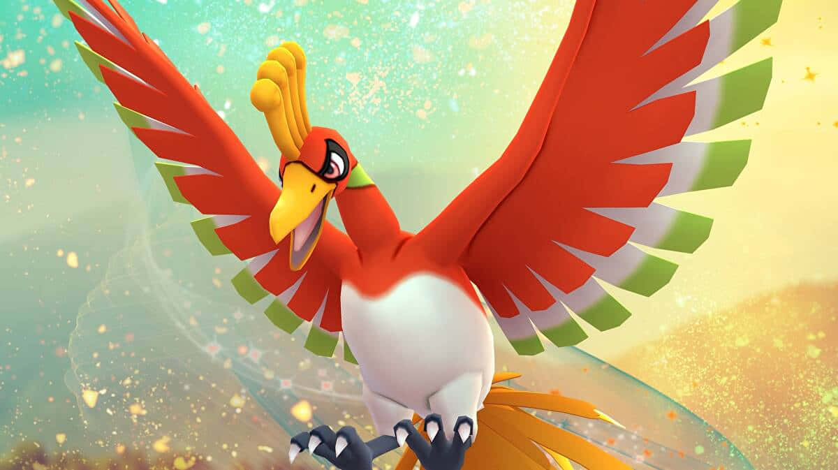 Ho-oh With Sparkles In The Background