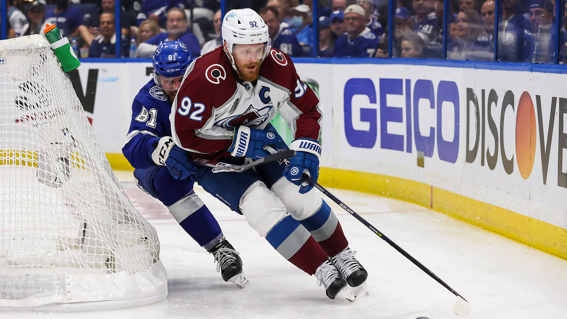 Hockey Player Gabriel Landeskog Action Photo Background