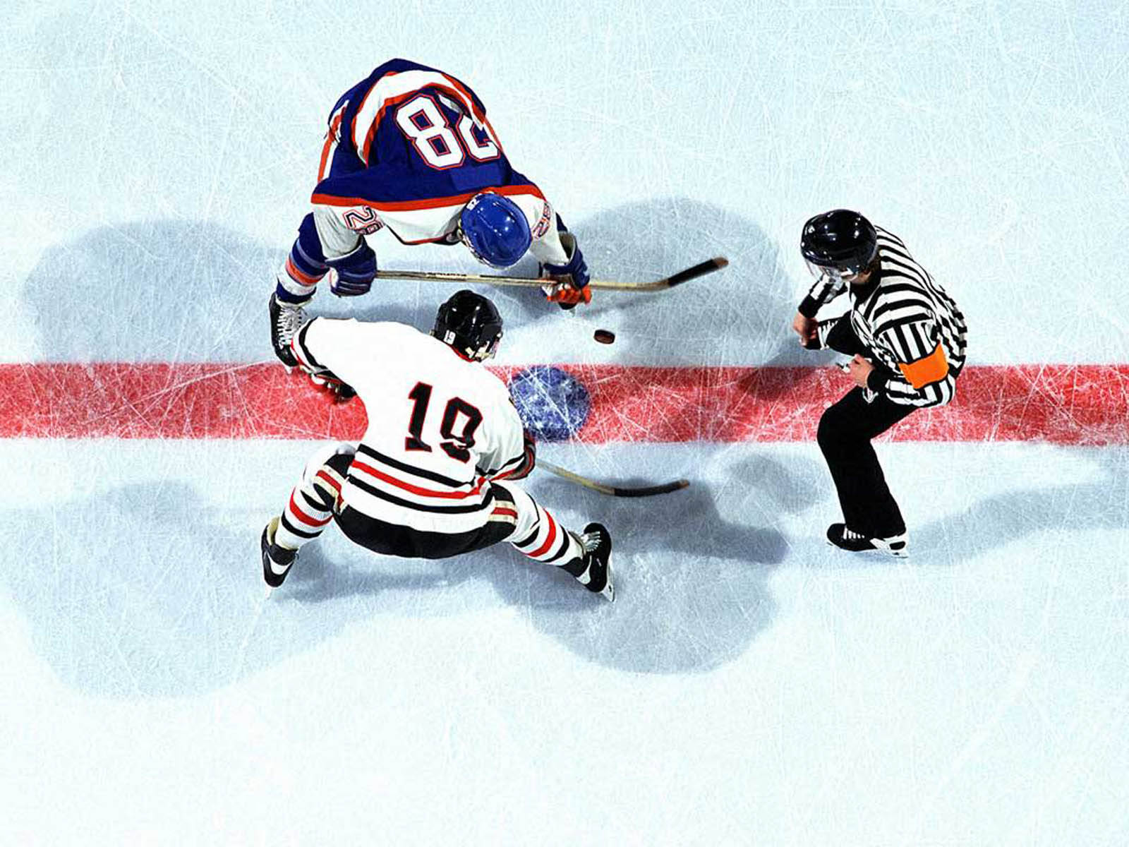 Hockey Puck Flying Through The Air Background