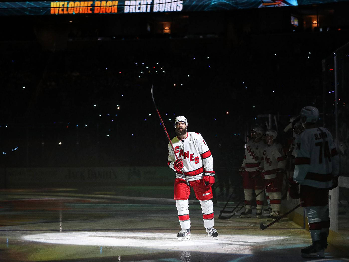 Hockey Star Brent Burns Receiving A Standing Ovation Background