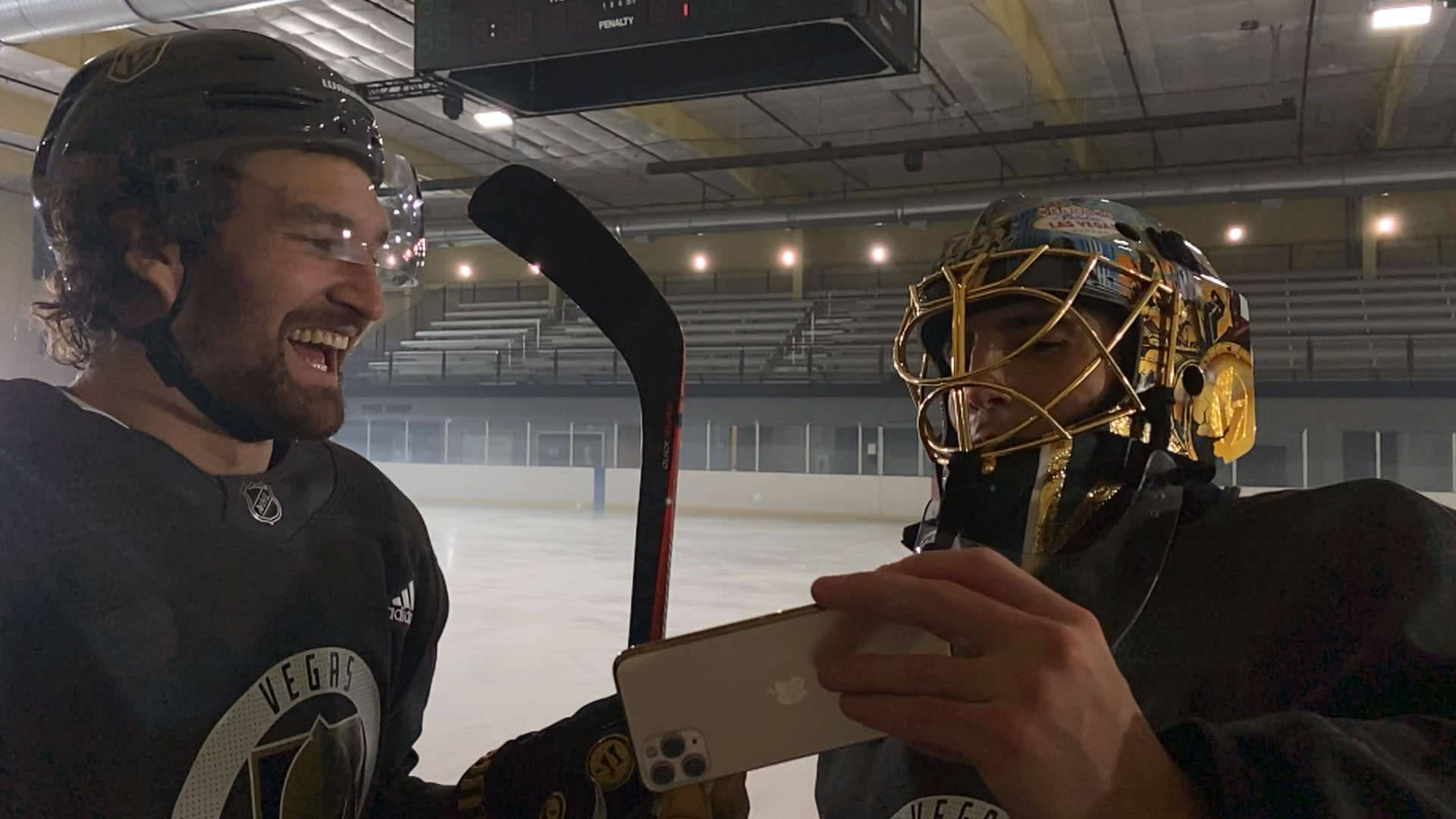 Hockey Stars Mark Stone And Marc-andré Fleury In Apple Commercial Background