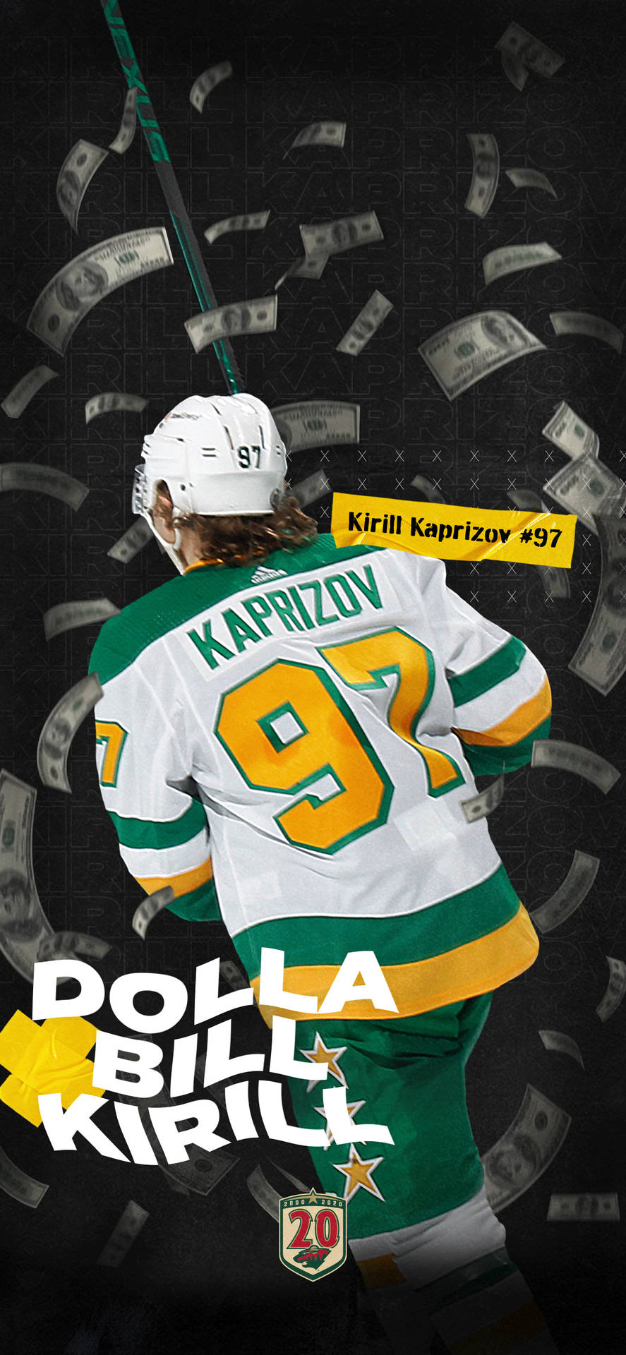 Hockey Superstar - Kirill Kaprizov In Action Background