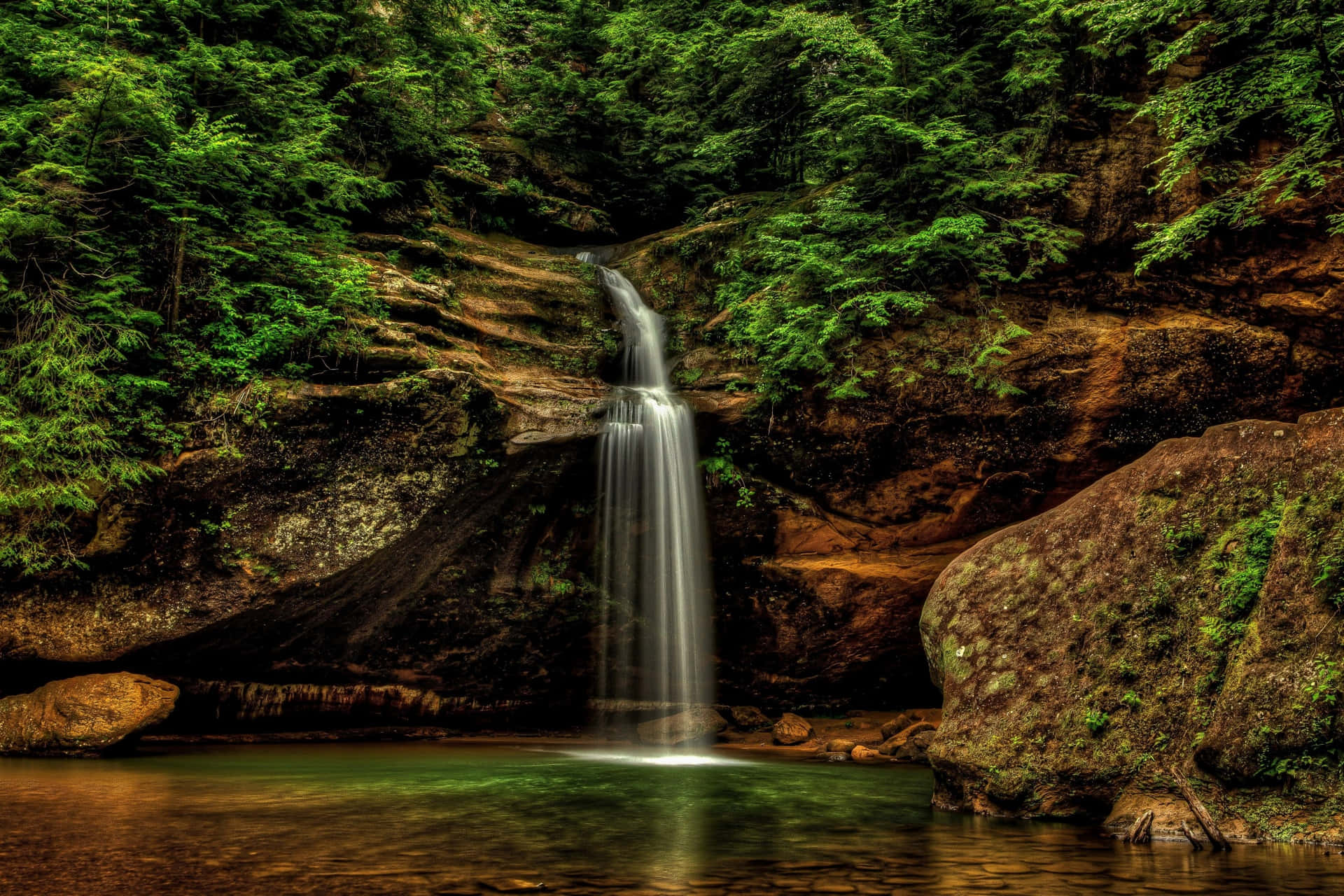 Hocking Hills State Park Waterfall Desktop Background