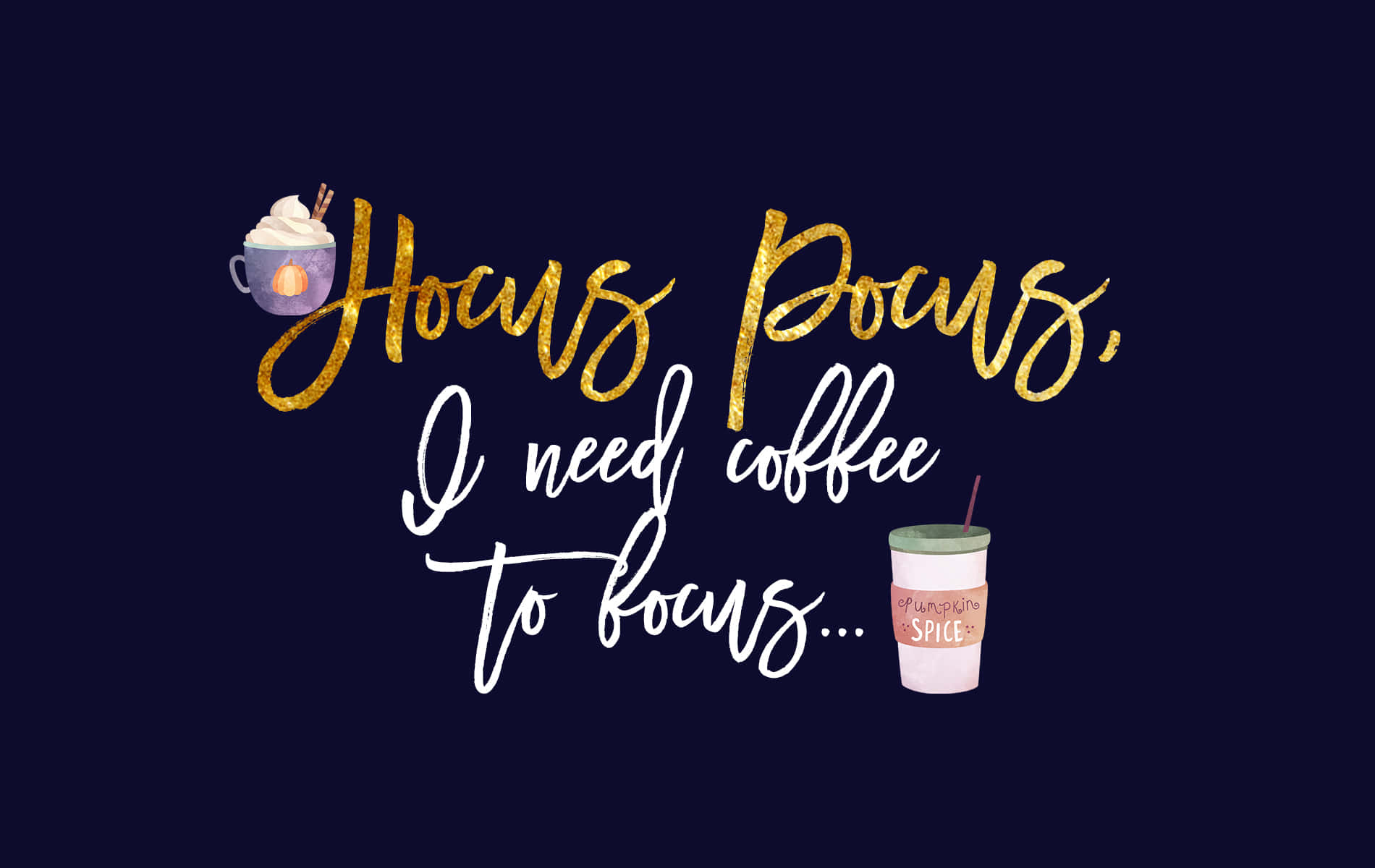 Hocus Pocus Coffee Focus Graphic Background