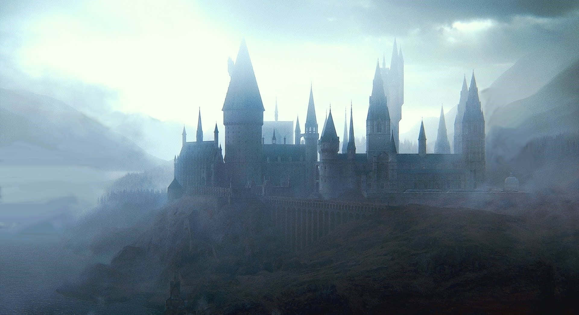Hogwarts Castle Foggy Island Background