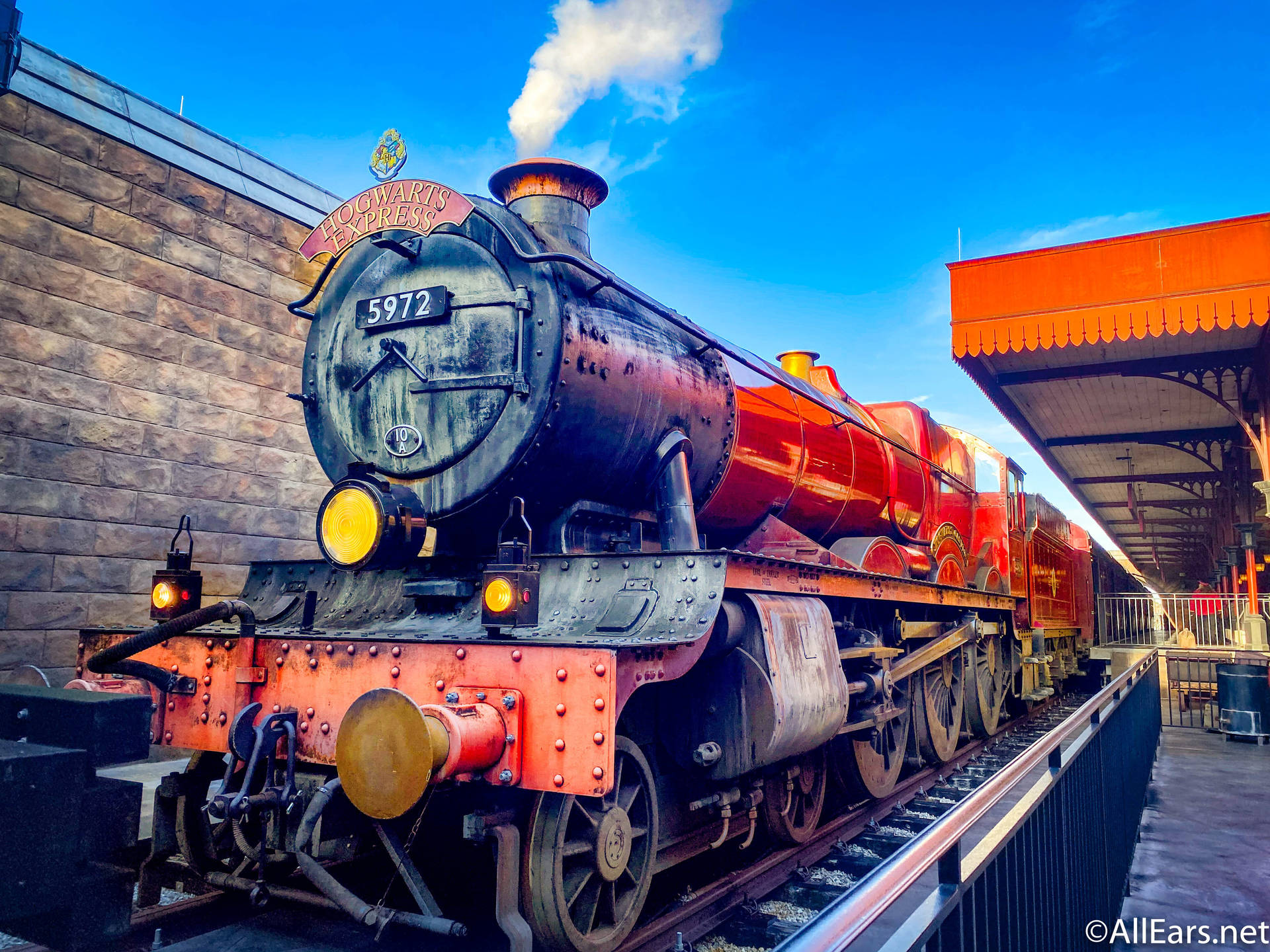 Hogwarts Express At Station Background