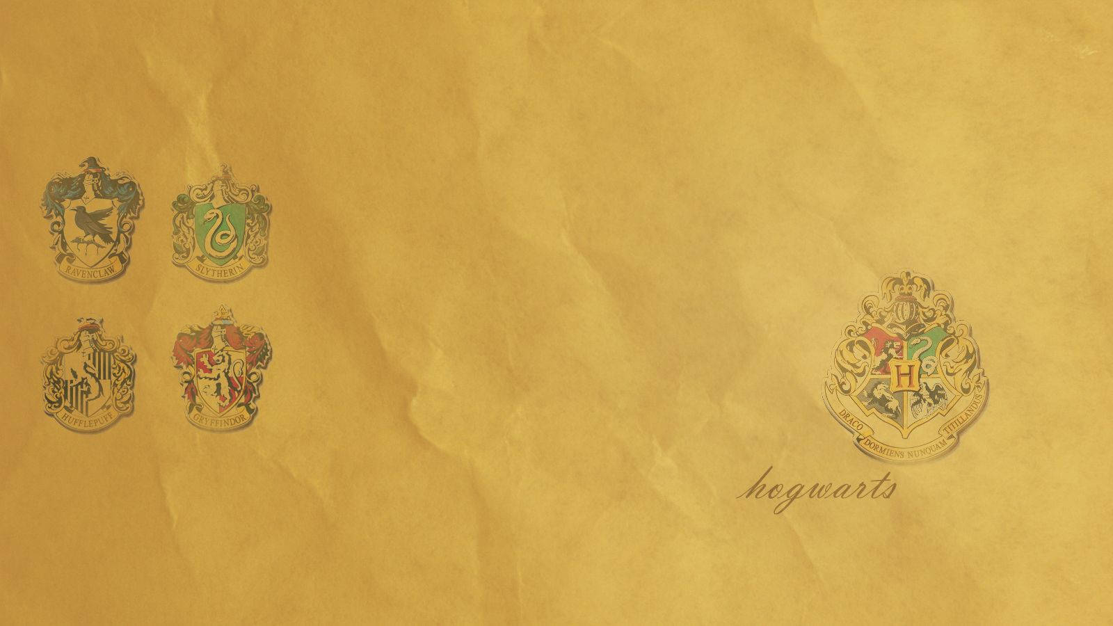 Hogwarts House Logos Harry Potter Desktop Background