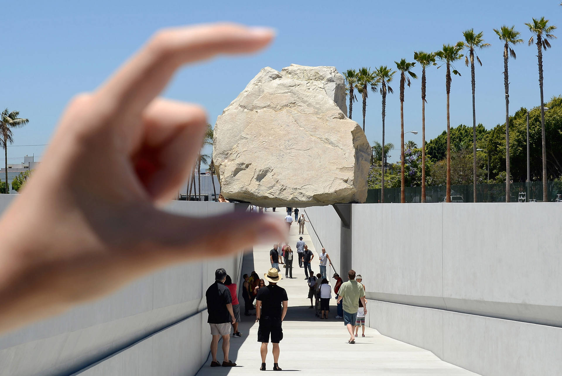 Holding Big Rock Background