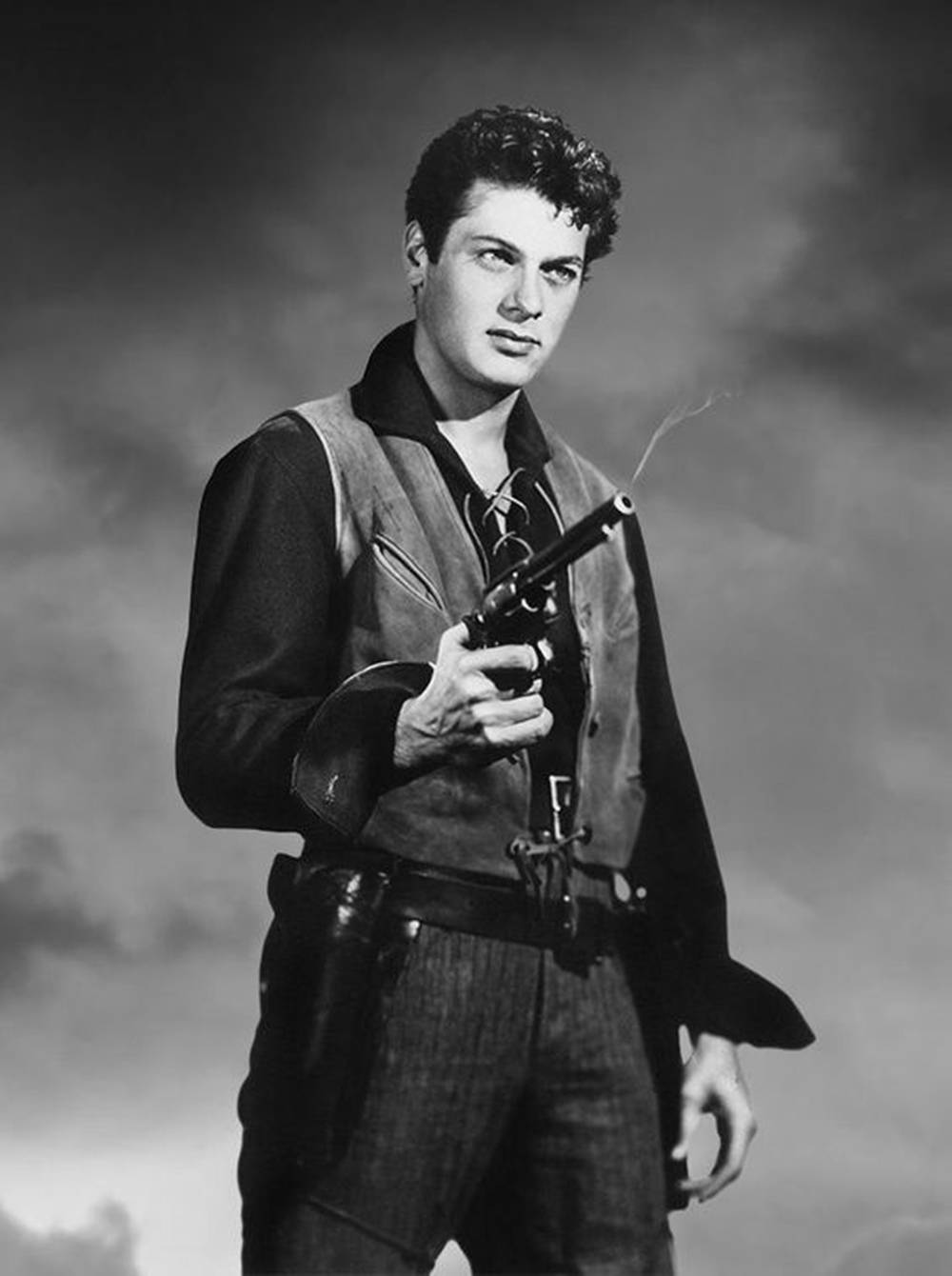 Holding Gun Tony Curtis Background