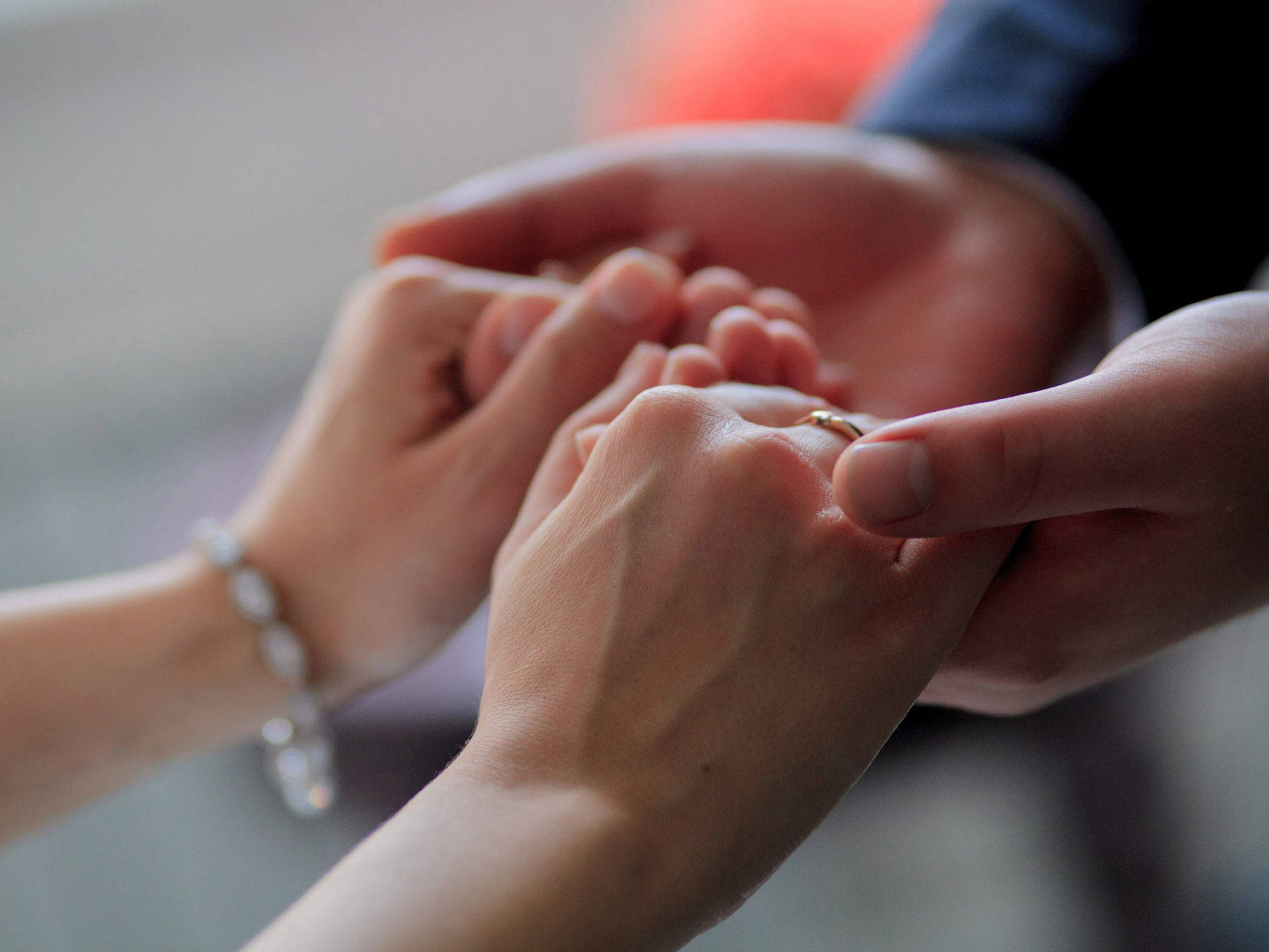Holding Hands In Romantic Way