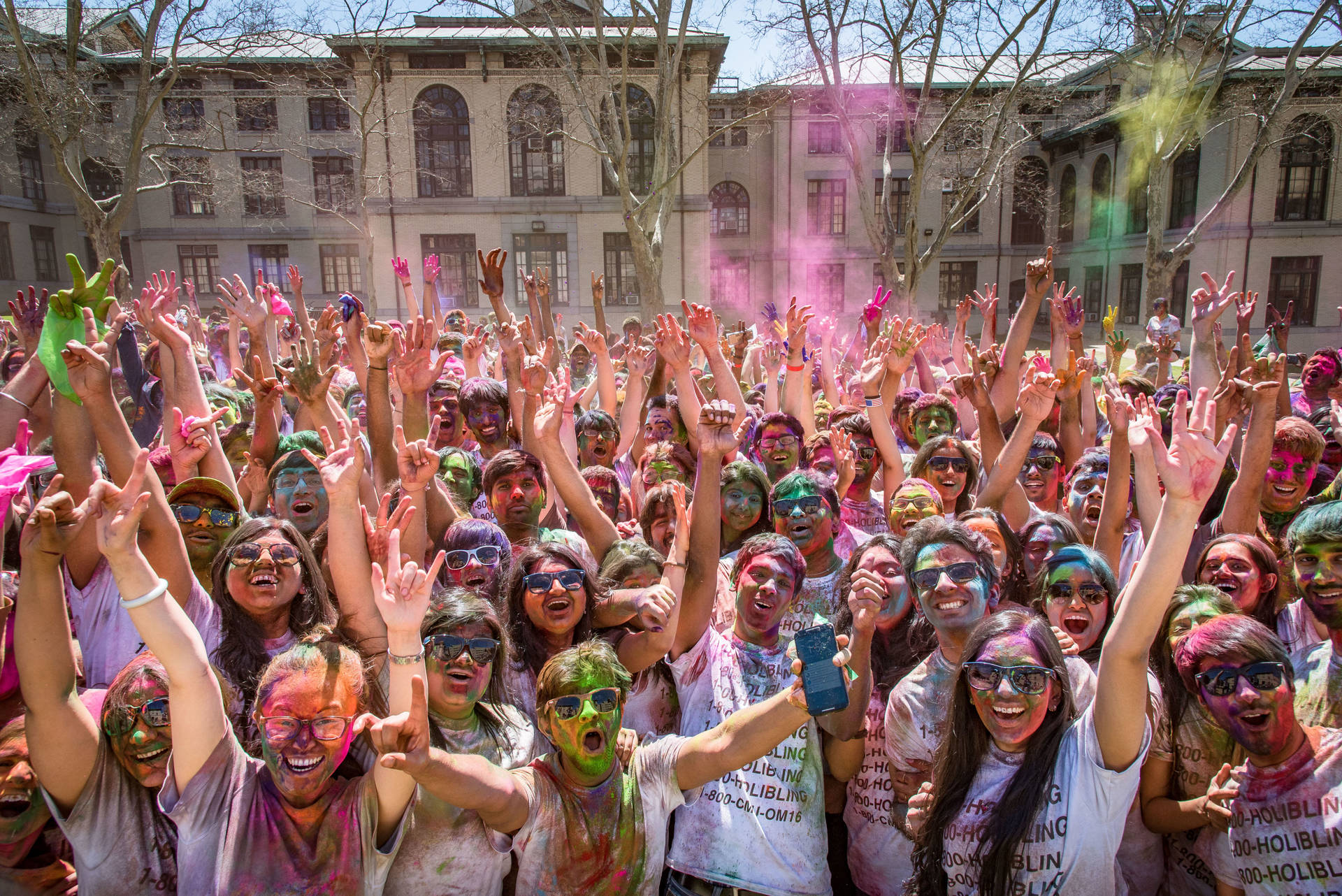 Holi Celebration At Carnegie Mellon University Background