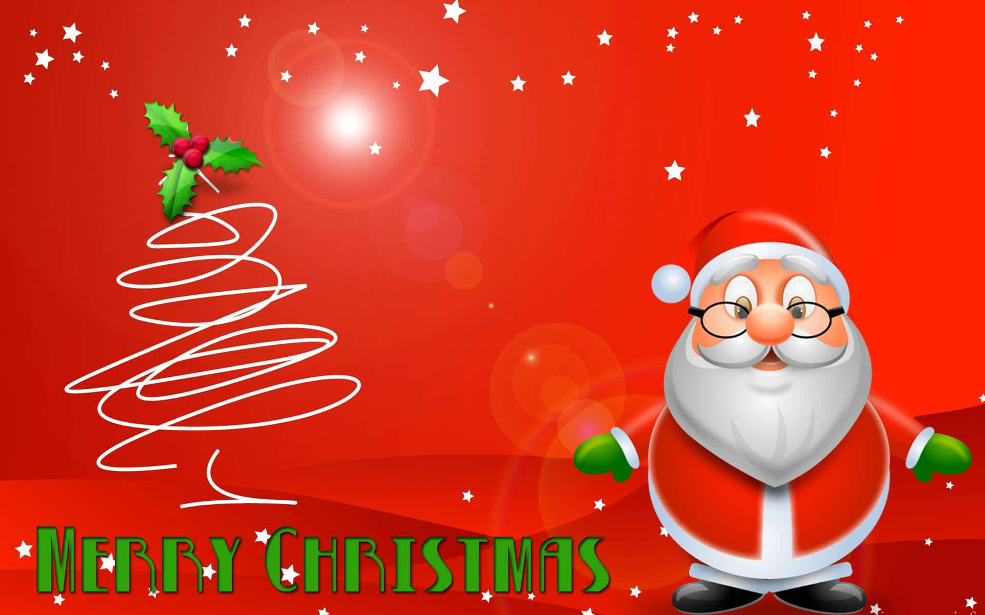 Holiday Cheer With Santa Claus Background