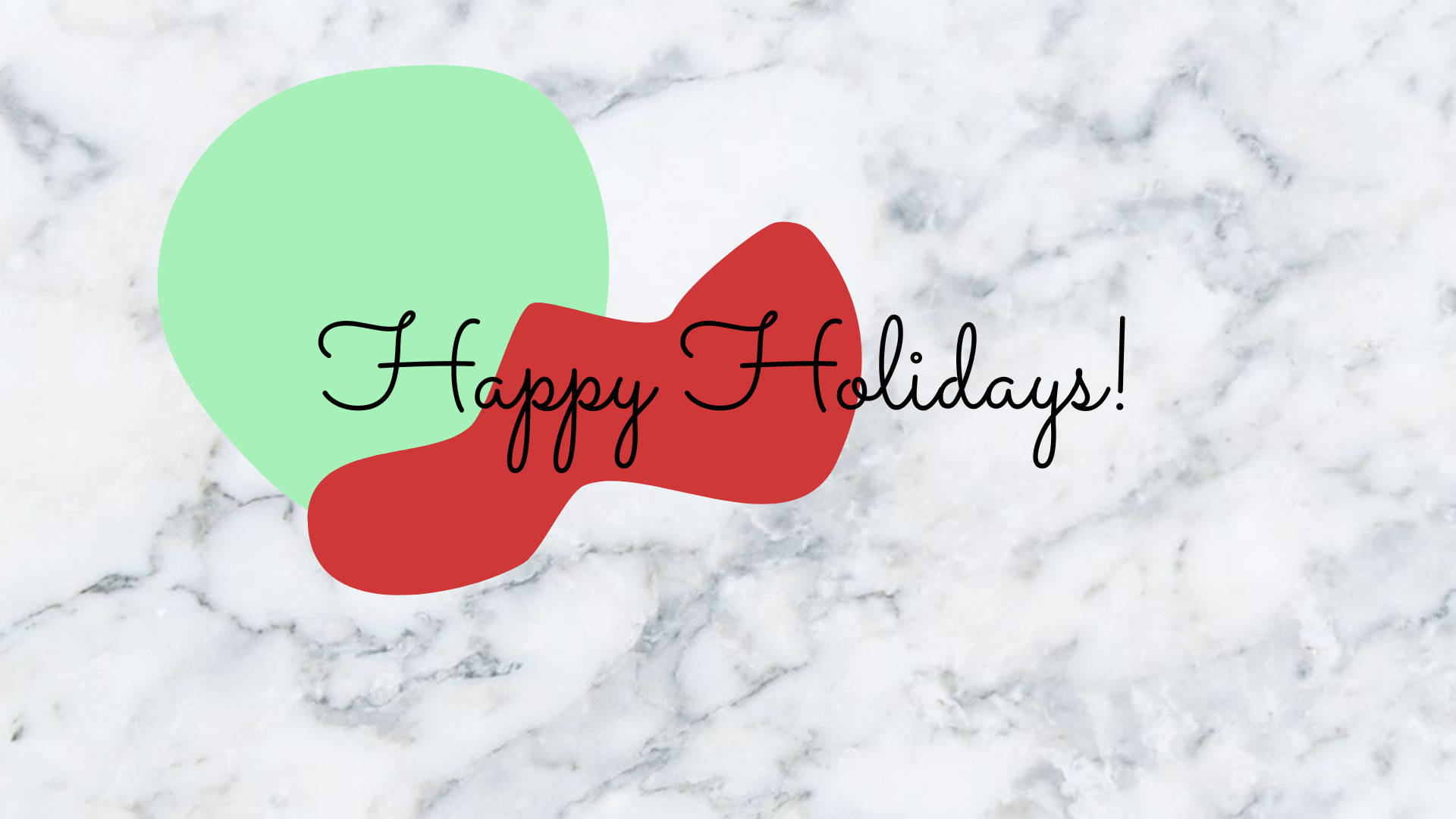 Holiday Greetings On White Marble Background