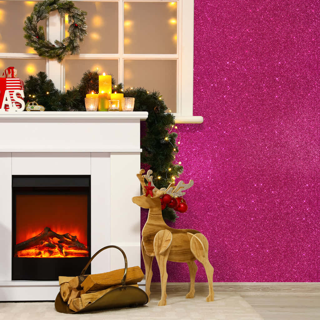 Holiday Sparkle Glitter Wall Decor Background