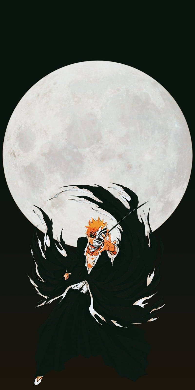 Hollow Ichigo And Full Moon Bleach Iphone Background